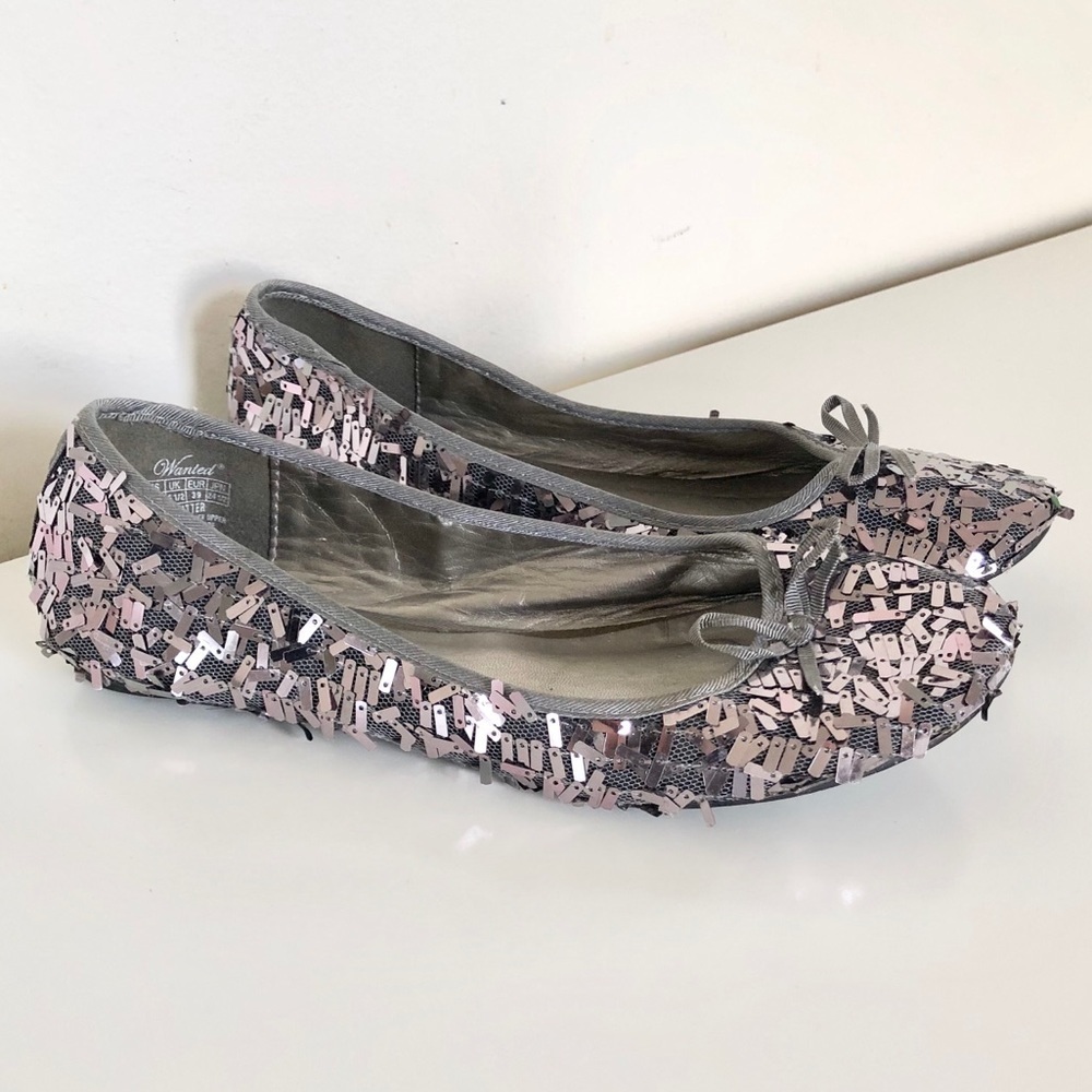 Wanted Confetti Style Shimmering Flats - Picture 3 of 10